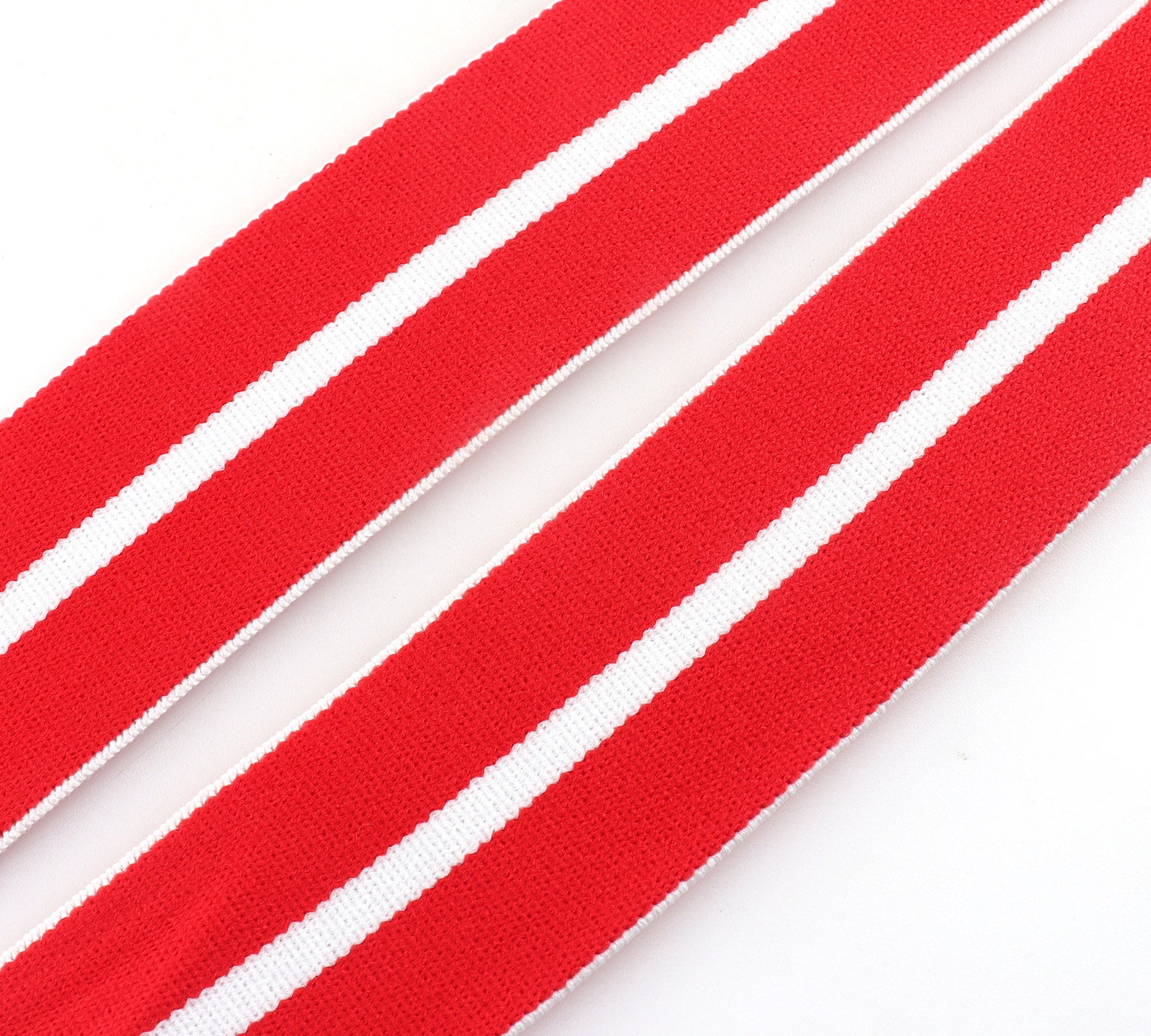 38mm Nylon Red White Striped Elastic Webbing 1.5 Soft Elastic - Etsy UK