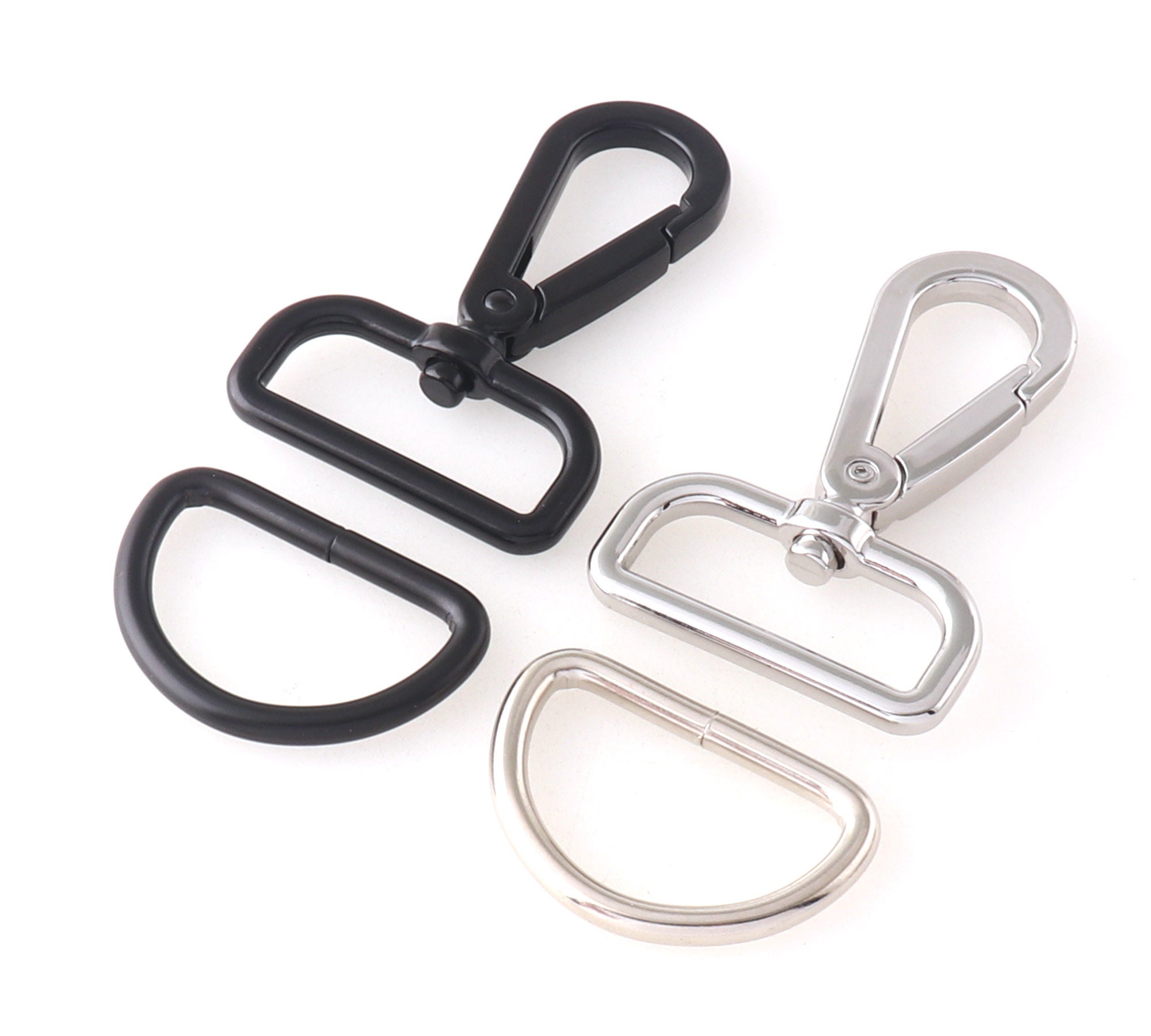 Dog Leash Clips Small Black Leash Clasp Swivel Eye Bolt Snap Clips Swivel Clip Square Eye Clasp Buckle Trigger Clip 2.56 Inch 10pcs for Dog Leash DIY Crafts Project 