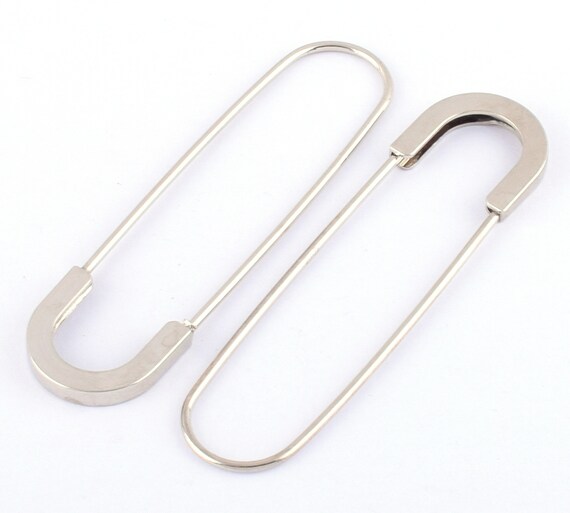 4pcs 80mm Silver Safety Pins Coiless Safety Pins Larger Safety Etsy