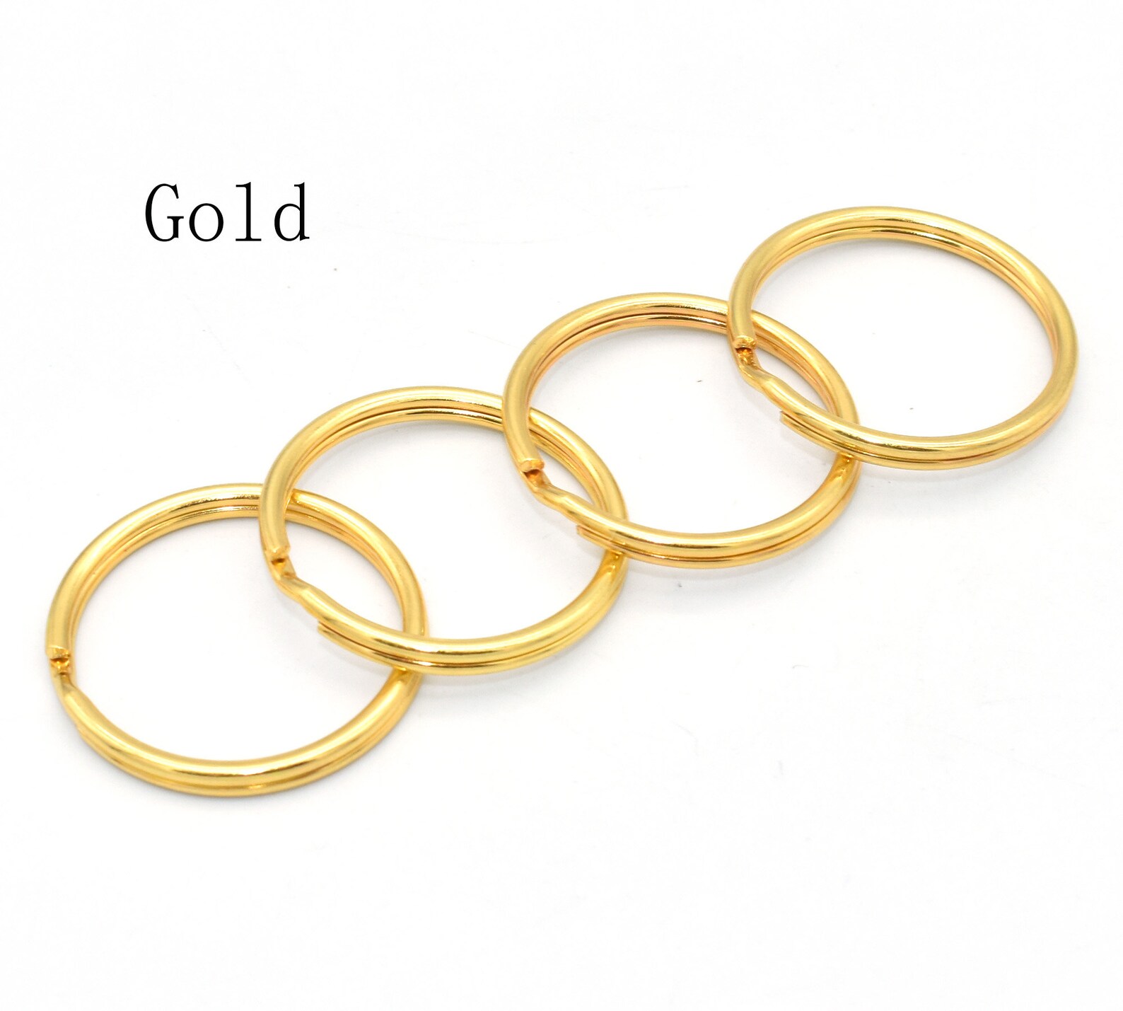 Key Ring Gold/rose Gold Keychain Iron Split Ring 30mm Jump Etsy UK