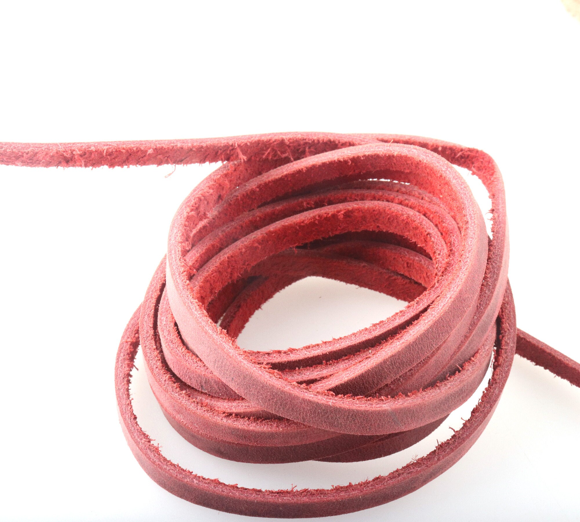 Red Leather Purse Strap Leather Belt Leather Strips for Etsy