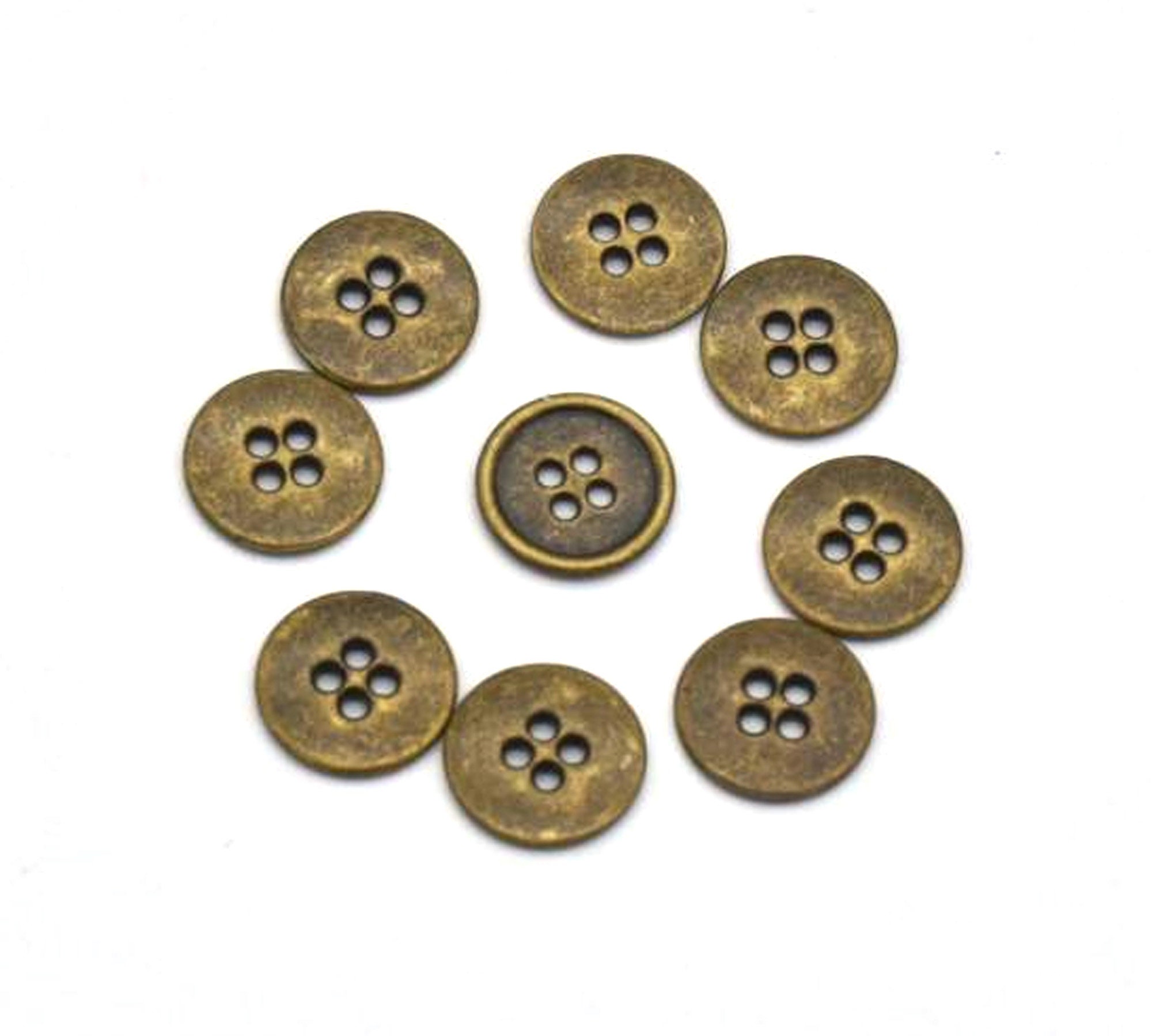 20PCS Bronze Button 4 Hole Metal Button Wholesale Buttons - Etsy