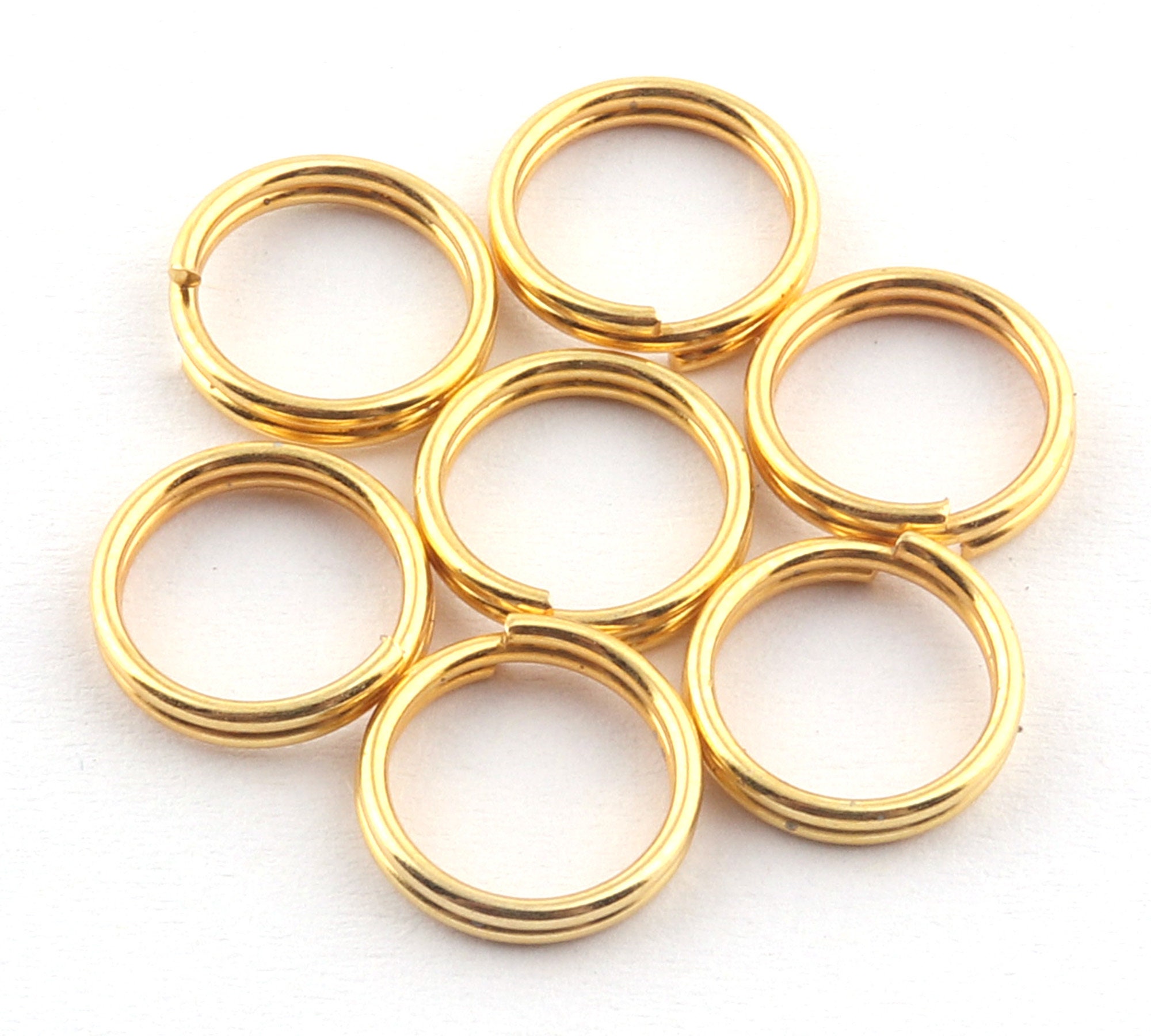 10mm Gold Split Ring Charm Key Ring Iron Key Chain Jump Ring Etsy
