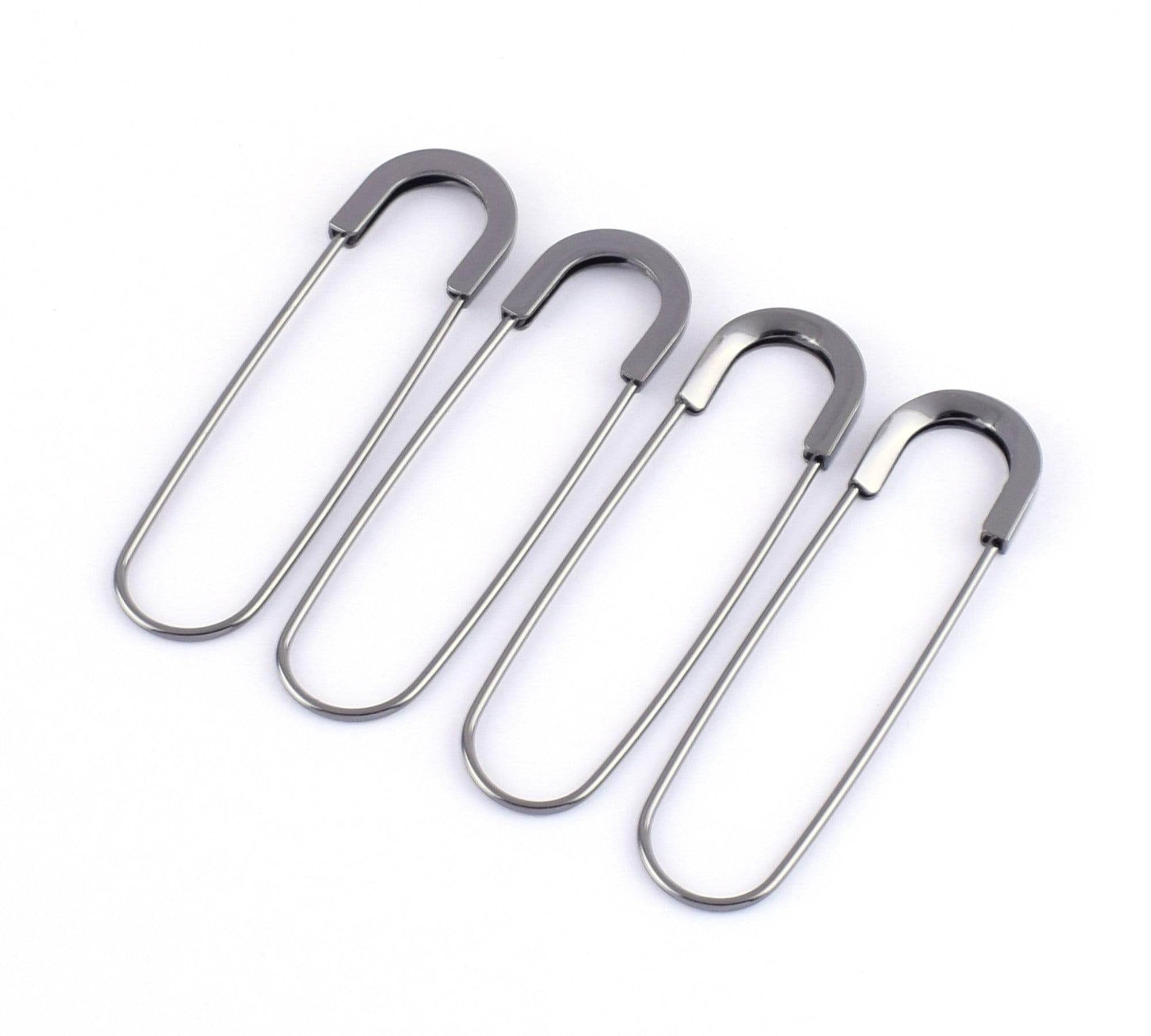 79mm Gunmetal Safety Pins Coiless Safety Pins Larger Safety Etsy UK