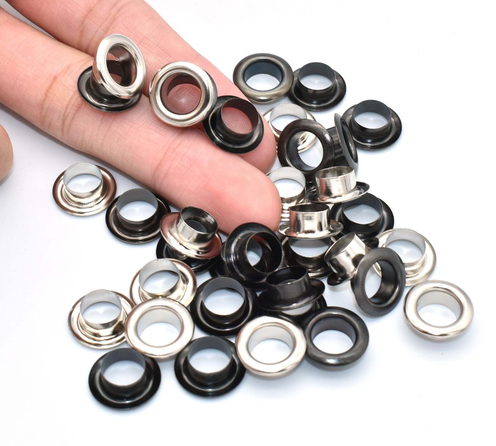 Eyelet Grommets 8mm Grommets Silver/gunmetal Metal Eyelet With Etsy