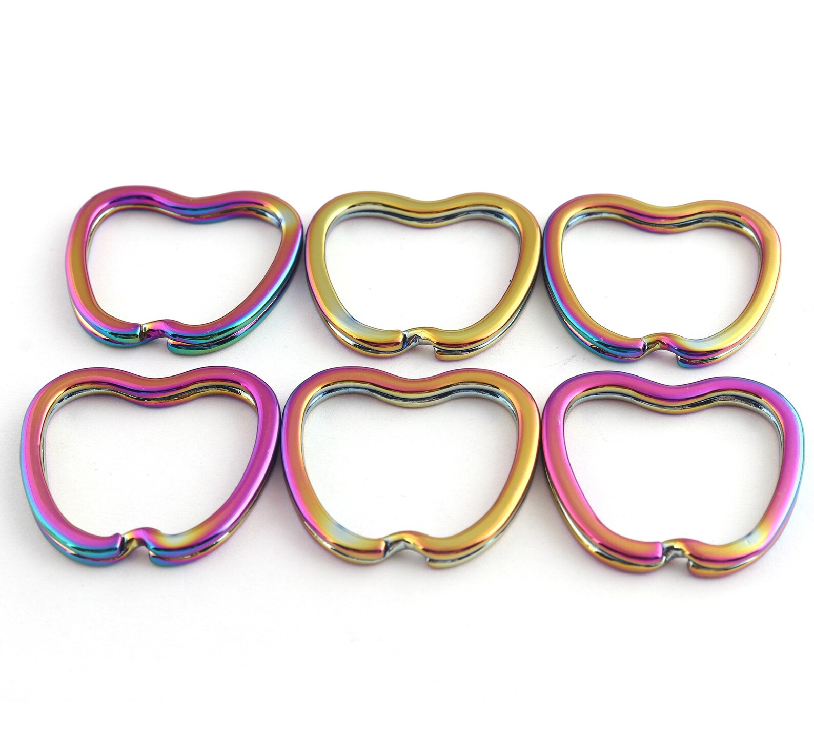 6pcs 3032mm Key Rings Rainbow DIY Special Shaped Metal Key Etsy UK