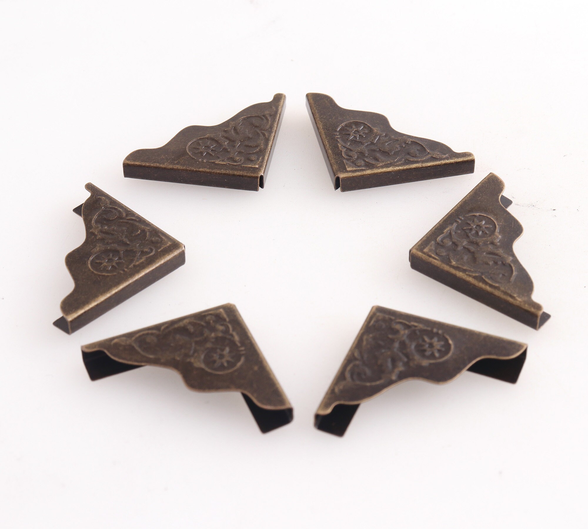 25mm Corner Protectors Antique Bronze Metal Corners With Retro Etsy