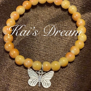 Gold Beaded Butterfly Bracelet