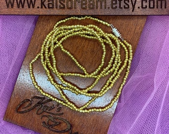 Gold Waist Beads - Weight Loss Tracking - African Waist Beads - XS-5X
