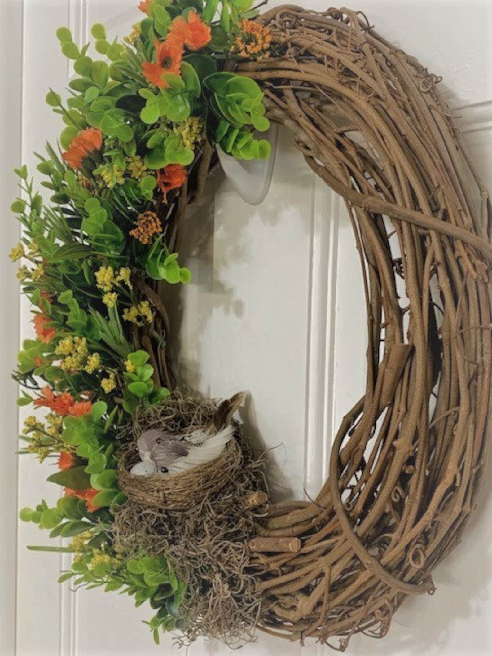 Couronne de Printemps pour Porte d'entrée | Couronne de Fleurs de Marguerite de Printemps d'été pour Porte d'entrée - Décorations de Pâques Articles de fête pour Anniversaire de Mariage à la Ferme