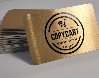 Gold Aluminium Metal Business Cards Personalised , Custom made Gold VIP cards, Membership Cards, Branded Giveaways, Calling Cards Gold Metal