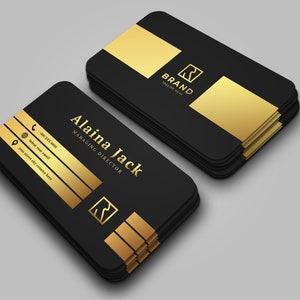 Black & Gold Metal Business Cards Personalised, Logo and QR Code added, Aluminium Custom made, VIP cards, Member/Membership Cards, ID/Wallet