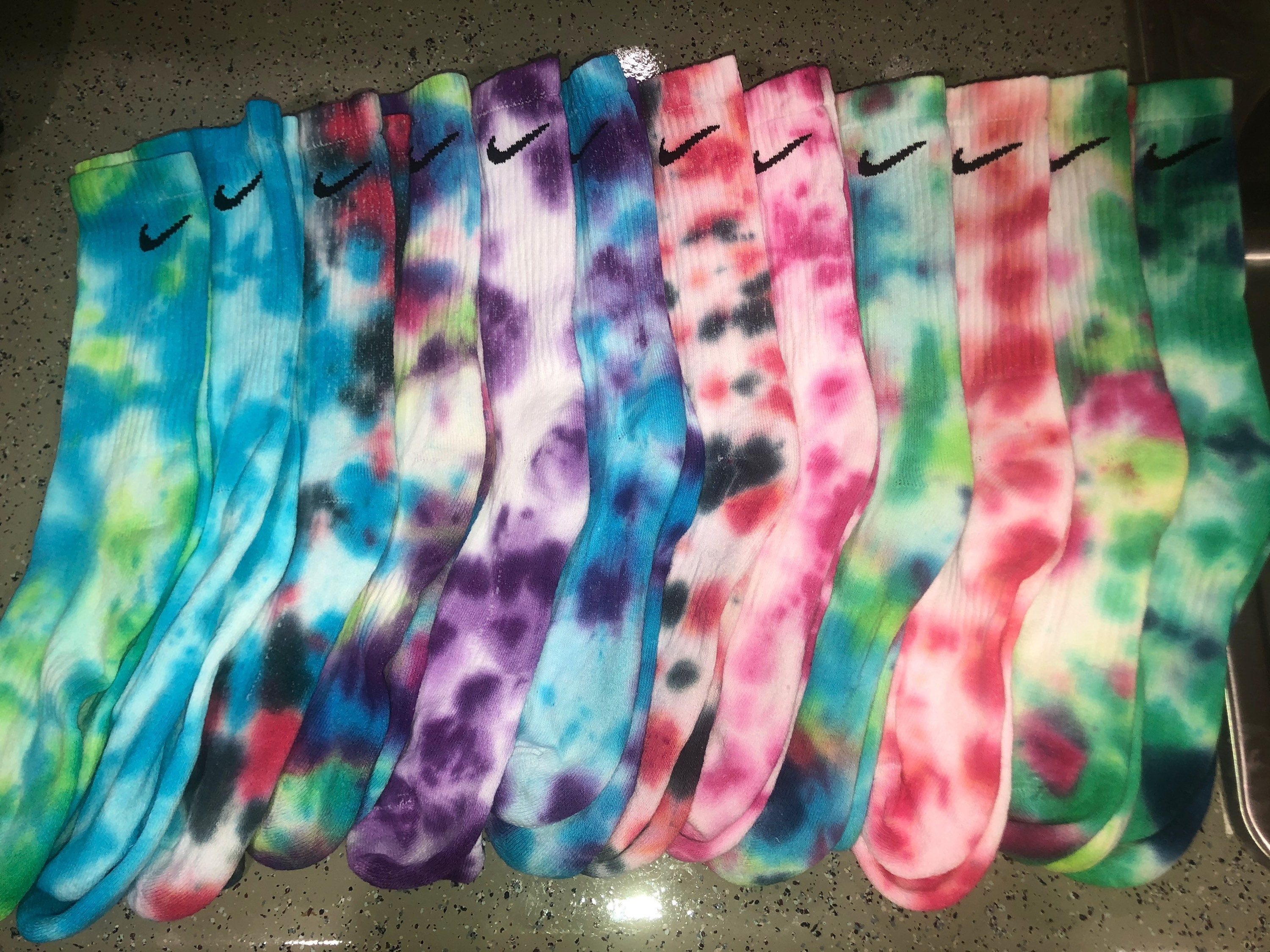 Tie Dye Nike Socks Etsy