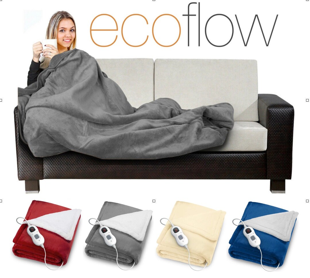 Luxury Electric Heated Throw Fleece Blanket Soft Available in 4 Colours