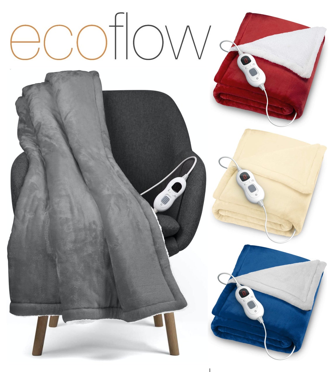 Luxury Electric Heated Throw Fleece Blanket Soft Available in Etsy UK