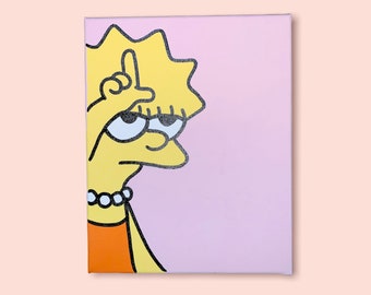 Lisa Simpson L Meme Acrylic Painting 8x10 Aesthetic Handmade - Etsy Lisa Simpson L Meme Acrylic Painting 8x10 Aesthetic Handmade - Etsy