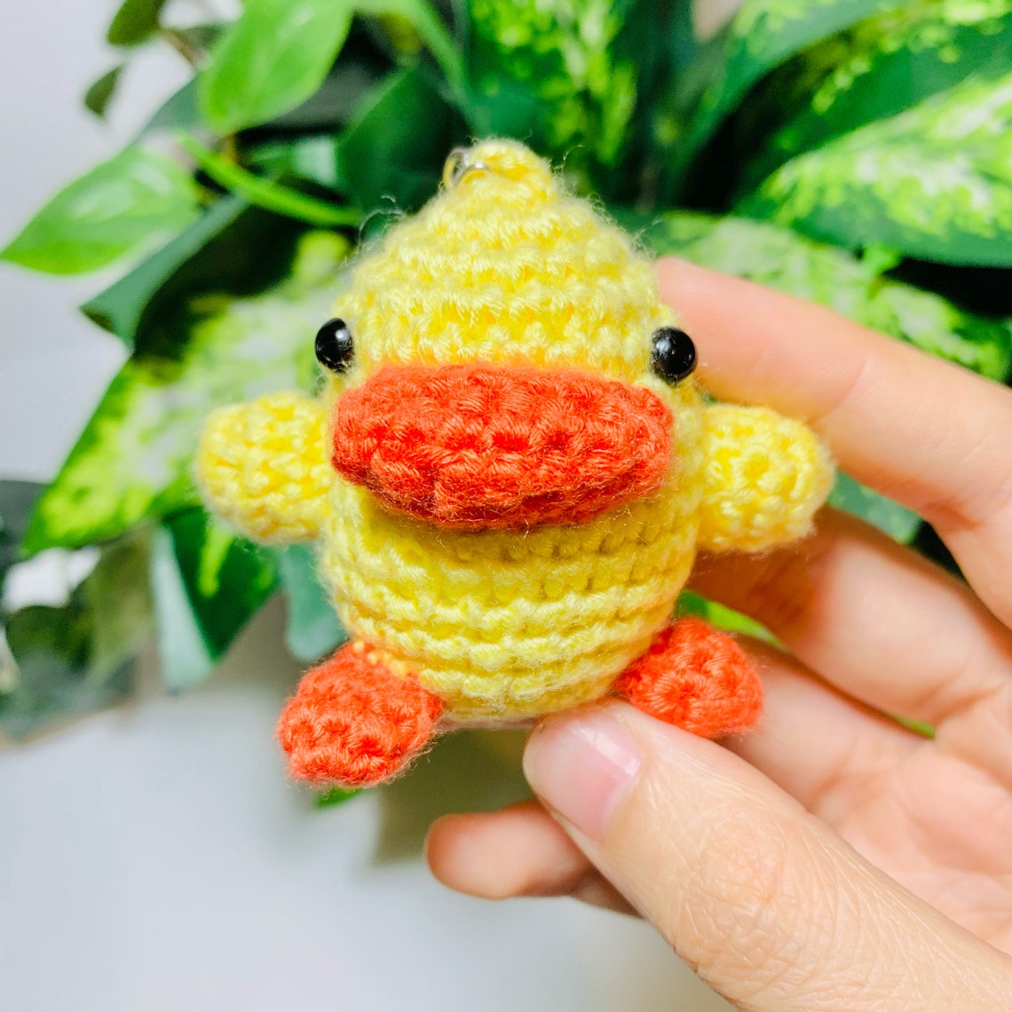 Crochet Baby Duck Duckling Keychain Customizable Gift Plushie Etsy