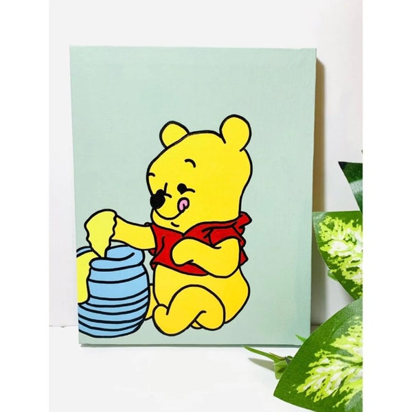 Pooh Bear Painting Etsy