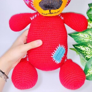 Cocomelon JJ's red teddy bear plush crochet plushie coco | Etsy