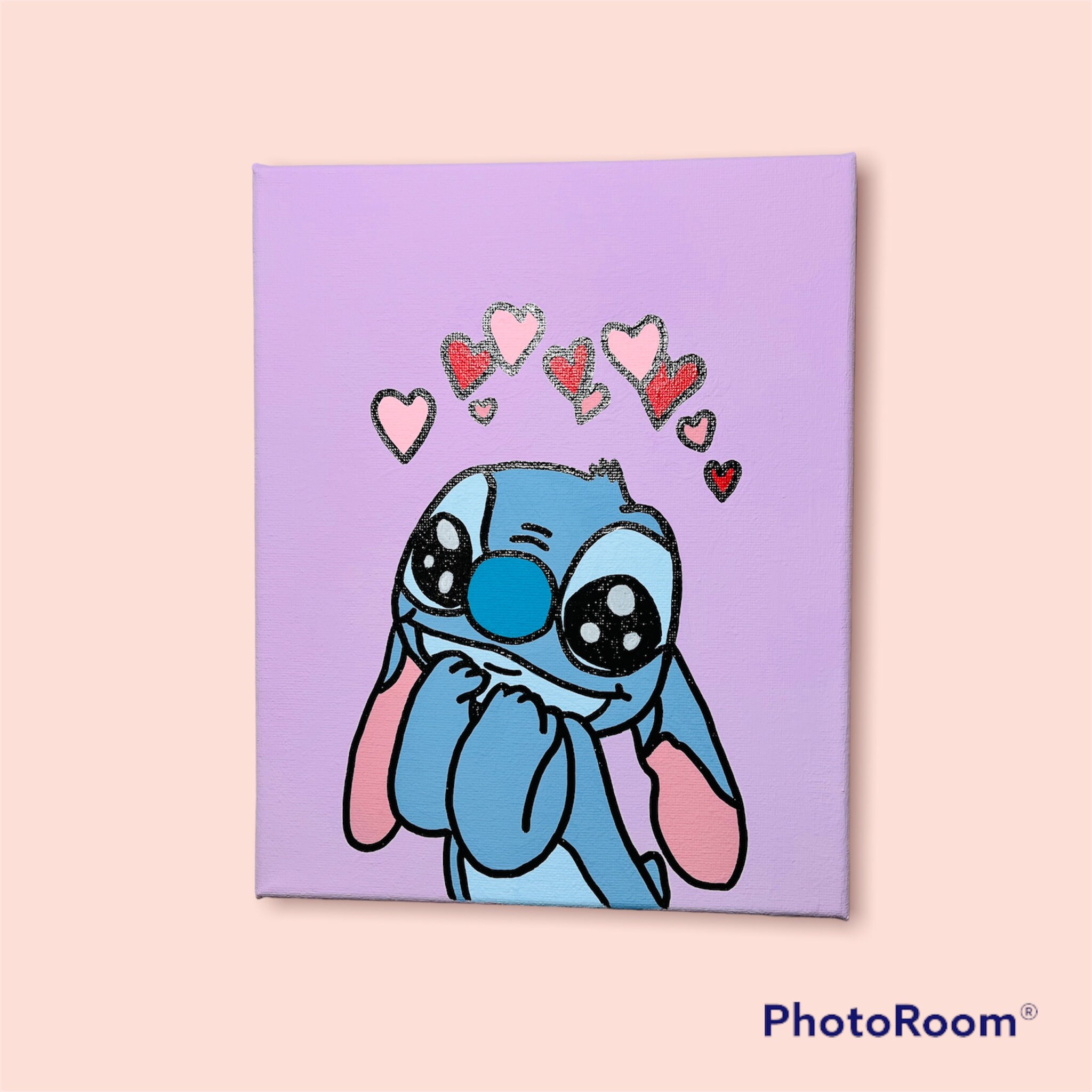 Stitch Love Hearts Gift Acrylic Couples Painting Gift - Etsy Denmark Stitch Love Hearts Gift Acrylic Couples Painting Gift - Etsy Denmark