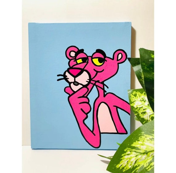 The Pink Panther Thinking Cartoon Acrylic Painting 8x10 Wall - Etsy The Pink Panther Thinking Cartoon Acrylic Painting 8x10 Wall - Etsy