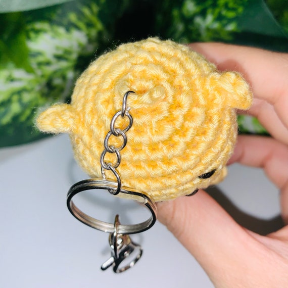 Crochet Pooh Bear Plushie Keychain 100% Cotton Blend Cute -  Denmark