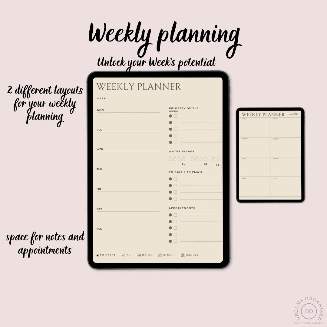 2024 Digital Planner, Undated Goodnotes Planner, Best Digital Planner