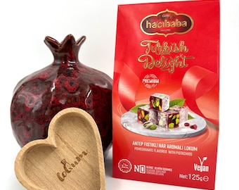 Delicias turcas con sabor a granada y pistacho Hacibaba 125 g