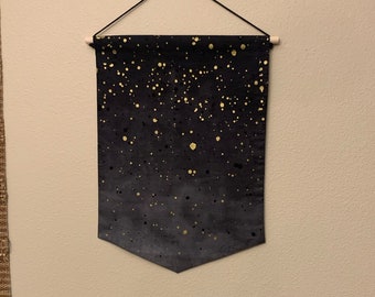 Black and Gold Ink Splatter Pin Banner | Handmade Display