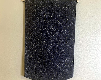Dark Blue Gold Speckle Pin Banner | Dark Blue Pin Banner | Enamel Pin Display Banner | Pin Organizer | Pin Wall Hanging