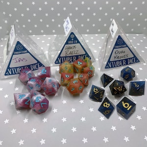 Holo EN Promise Inspired Dice Set | Handmade Hololive Dice | IRyS Kronii Hakoz Baelz Inspired Dice