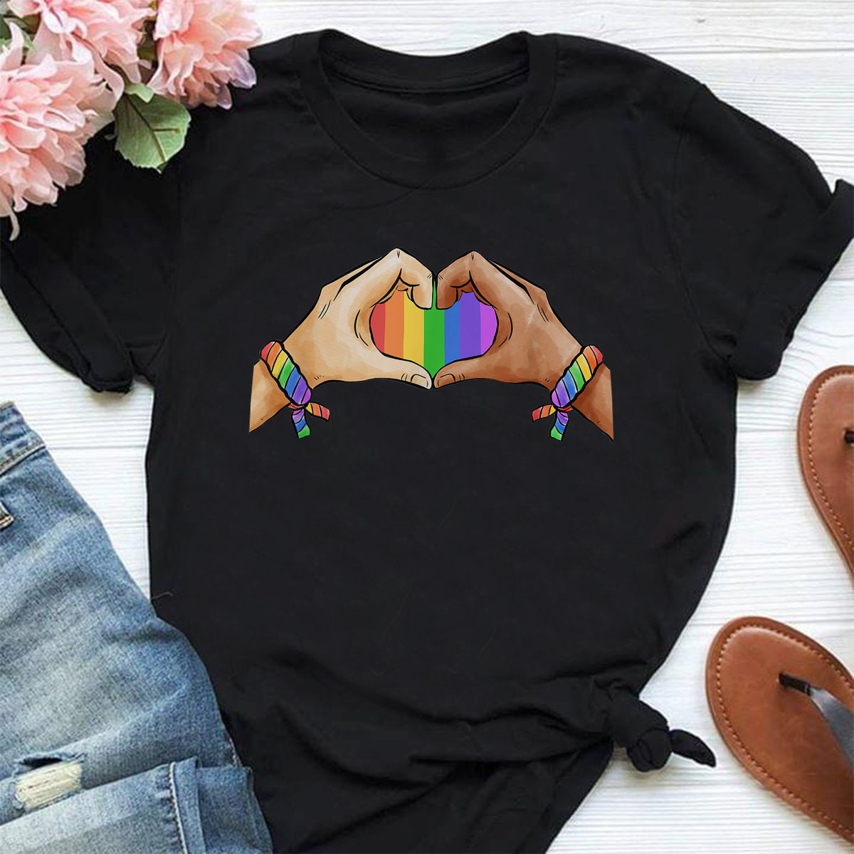 Gay Pride Clothing LGBT Rainbow Flag Premium TShirt Hoodie Etsy