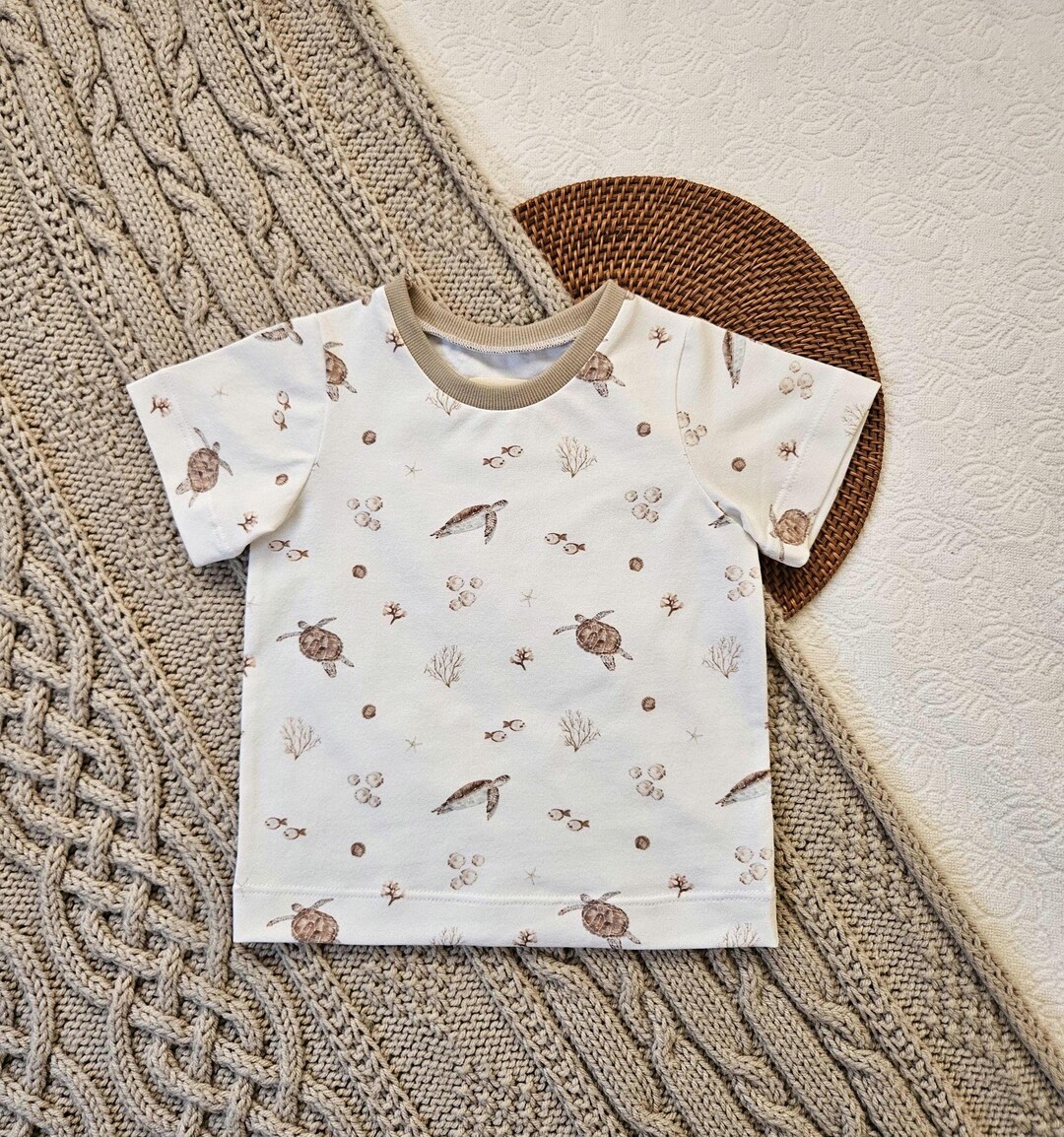 Organic NEUTRAL TURTLE Toddler Baby Tshirt - Etsy