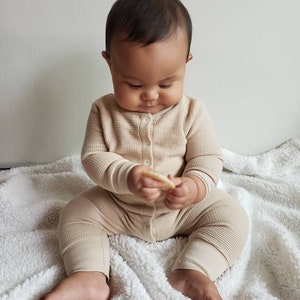 Organic WAFFLE ROMPER Baby Sleeper - Etsy