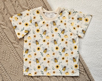 Organic BUMBLE BEE toddler baby tshirt