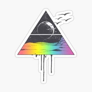 Dripping Rainbow Prism Vinyl Sticker