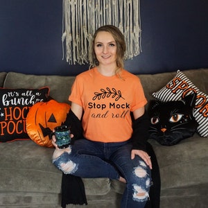 Heather Orange Bella Canvas 3001 Halloween Mockup, Orange Bella Canvas 3001 Mockup, Hanging Mockup 3001, Halloween, Cute Fall 3001 Mockup