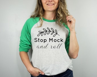 Next Level 6051 Unisex Tri-Blend 3/4 Raglan Mockup, Weihnachten Raglan Mockup, St Patricks Day Mocks Weihnachten Raglan