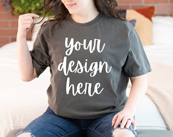 Comfort Colors C1717 Mockup Pepper, Comfort Colors Pepper Mockup, Übergroßes Comfort Colors Mockup C1717 Pepper, Comfort Colors Model Mockup