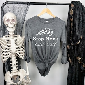 Dark Grey Heather 3501 Halloween Long Sleeve MockUp, Bella Canvas 3501 Mockup, Dark Grey Heather Fall Mock, 3501 Mockup, Bella Canvas Mocks