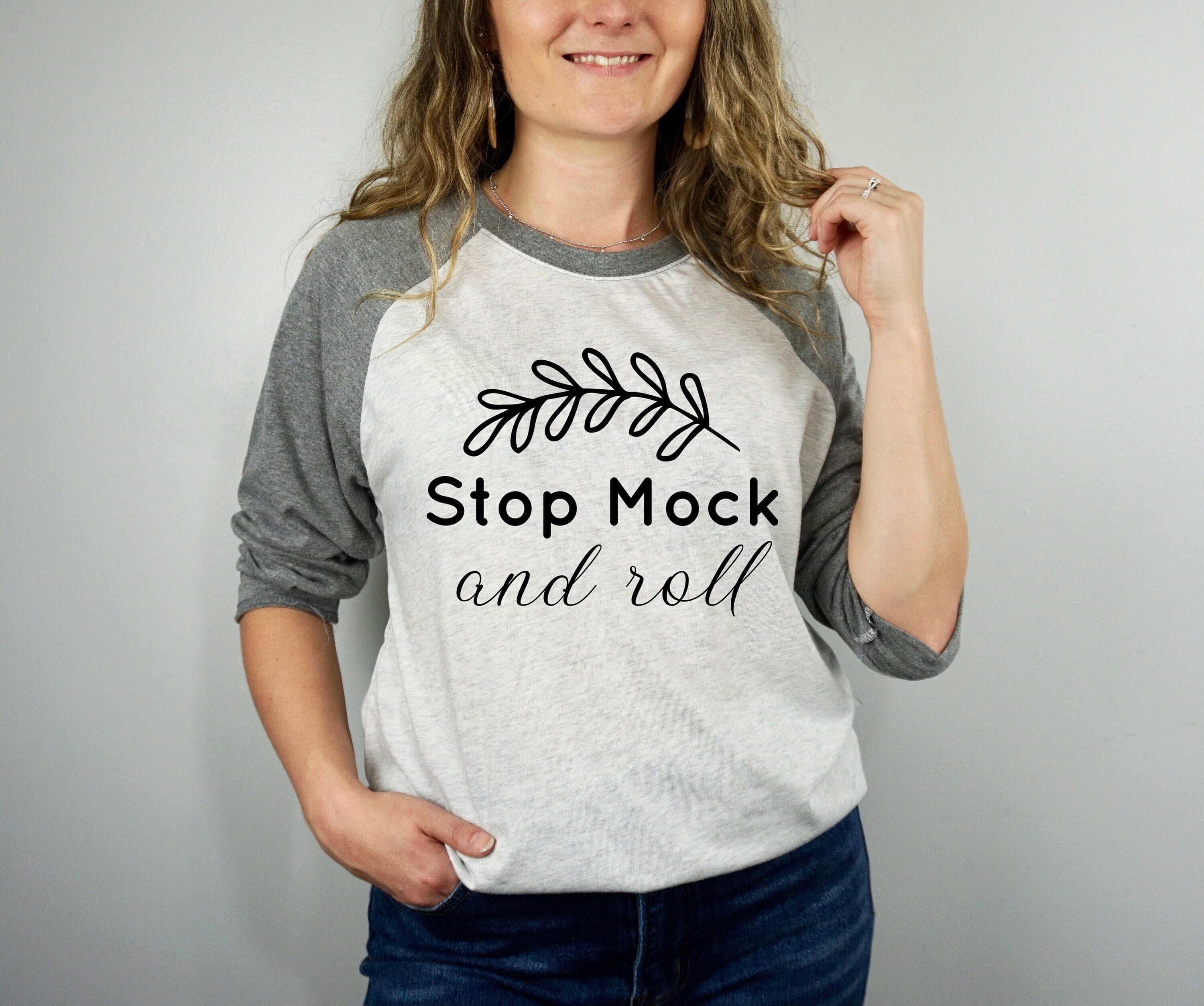 Next Level 6051 Unisex Raglan T-Shirt - Vintage Navy & Premium Heather Blend, Small 5 thumbnail image