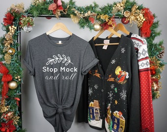 Bella Canvas 3001 Dark Grey Heather Mockup, Weihnachts Mockup, Winter Mockup, Bella Canvas 3001 flach legen Mockup, Bella 3001 Hängende Mockup