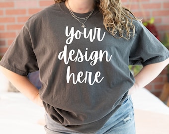 Comfort Colors C1717 Mockup Pepper, Comfort Colors Pepper Mockup, Übergroßes Comfort Colors Mockup C1717 Pepper, Comfort Colors Model Mockup