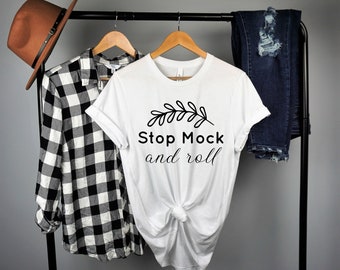 White Bella Canvas 3001 Mockup, White Bella Canvas 3001 flat lay Mockup, White T-shirt Hanging Mockup 3001, Boho 3001, Cute Fall 3001 Mockup