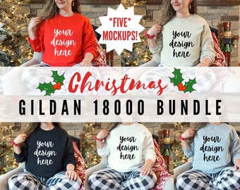 Gildan 18000 Weihnachten Mockup Bundle, Weihnachten 18000 Mockup, 18000 Mockup Bundle, Weihnachten Gildan 18000 Mockup Bundle, Sweatshirt Mockups