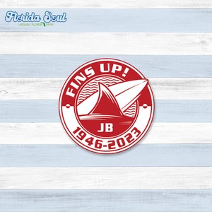 Red Fins Up Sticker - 3&quot;