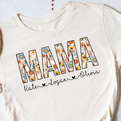 Personalized Mom Shirt With Kids Names Leopard Print Custom - Etsy