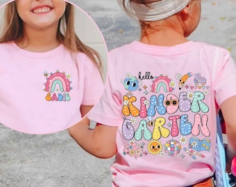Personalized Kindergarten Girl Shirt: Back To School Outfit