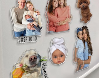 Personalized Mother's Day Gift For Mom, Custom Photo Magnet, Mom And Daughter Photo Magnet Gift, Dog Photo Magnet, Family Photo Magnet Gift