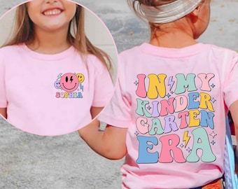 Personalized In My Kindergarten Era Shirt, Kindergartener Shirt, Back To School Tee, Kids First Day Of School Outfit, Toddler Gift For Kids
